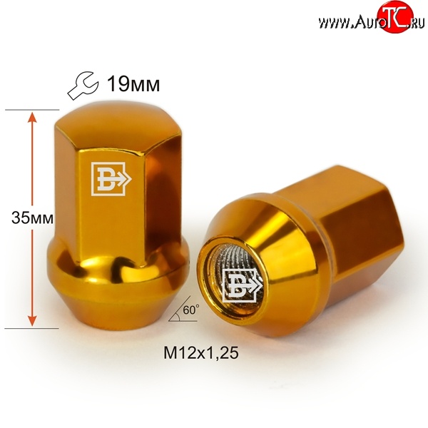 119 р. Колёсная гайка Вектор M12 1.25    с доставкой в г. Пермь