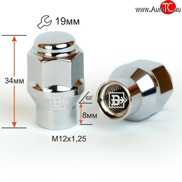 89 р. Колёсная гайка Вектор M12 1.25    с доставкой в г. Пермь