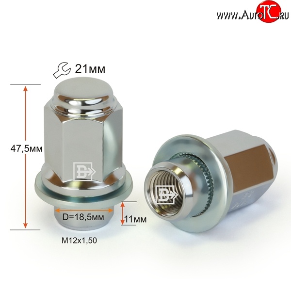 169 р. Колёсная гайка Вектор M12 1.5    с доставкой в г. Пермь