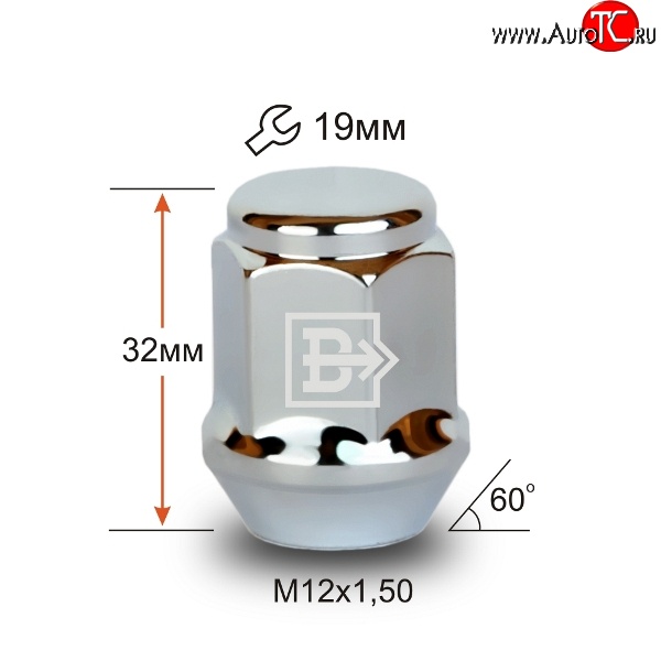 69 р. Колёсная гайка Вектор M12 1.5    с доставкой в г. Пермь