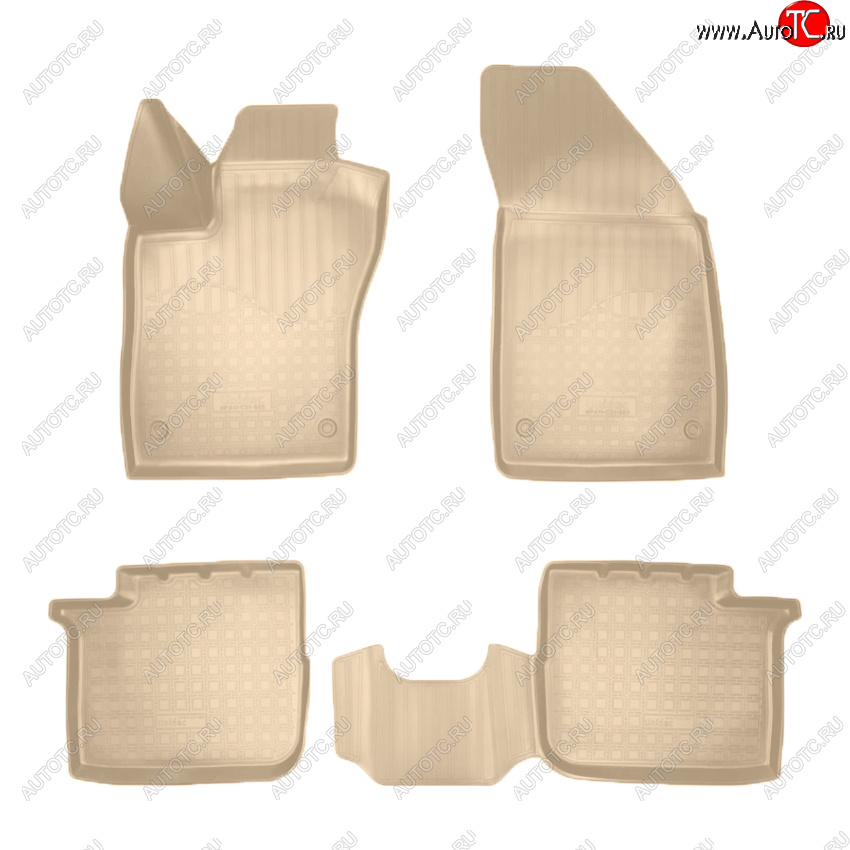2 759 р. Коврики салона Norplast Unidec  Dodge Neon  FCA (2016-2020), Fiat Tipo ( 356,  357) (2015-2021) (Цвет: бежевый)  с доставкой в г. Пермь