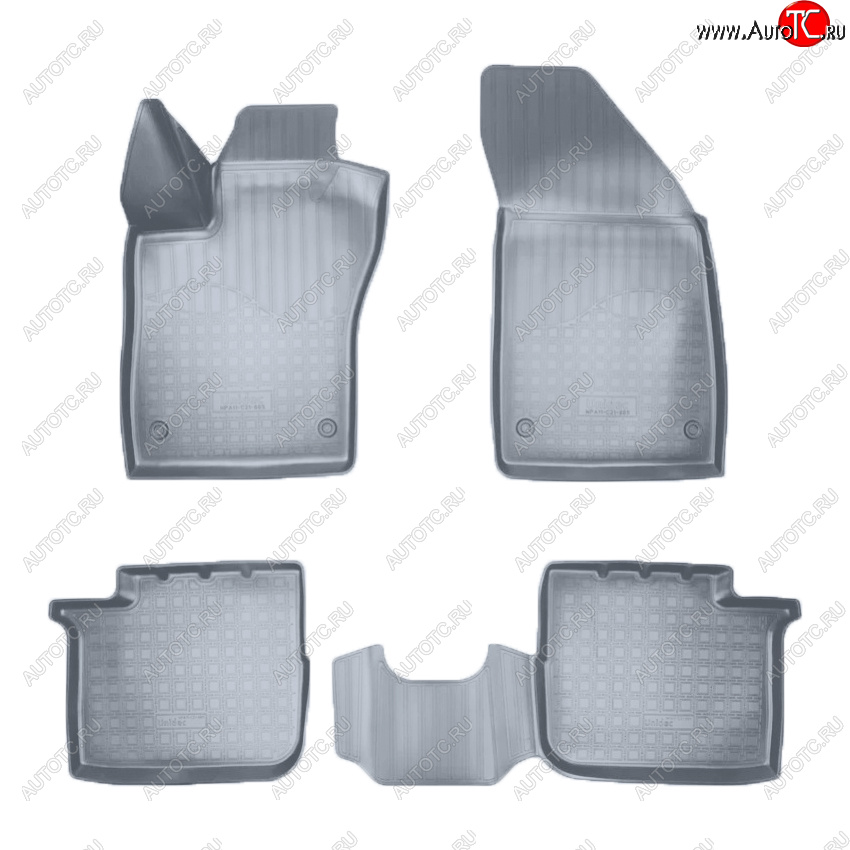 2 759 р. Коврики салона Norplast Unidec  Dodge Neon  FCA (2016-2020), Fiat Tipo ( 356,  357) (2015-2021) (Цвет: серый)  с доставкой в г. Пермь