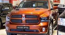 749 р. Реснички на фары RA Dodge Ram DJ, DS (2008-2012) (Неокрашенные)  с доставкой в г. Пермь. Увеличить фотографию 3