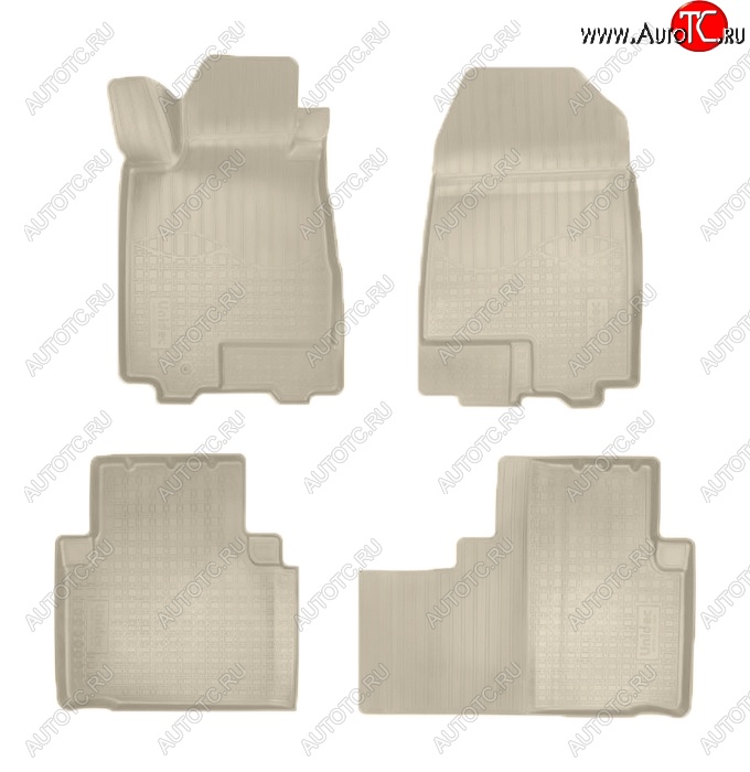 2 759 р. Коврики салонные Noplast (3D)  Dong Feng AX7 (2014-2017) (Бежевые)  с доставкой в г. Пермь
