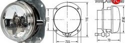 4 549 р. Универсальная противотуманная фара 90 мм HELLA 1N0 008 582-007 Honda Mobilio 2 DD4,DD5 1-ый рестайлинг (2017-2019) (Без пыльника)  с доставкой в г. Пермь. Увеличить фотографию 2