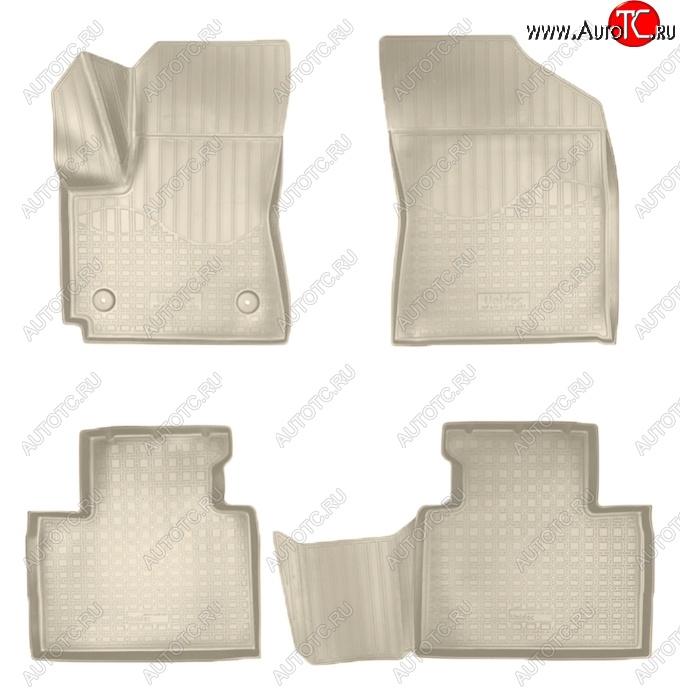 3 199 р. Коврики салонные Noplast (3D)  FAW Besturn X40  D181 (2016-2022) (Бежевые)  с доставкой в г. Пермь