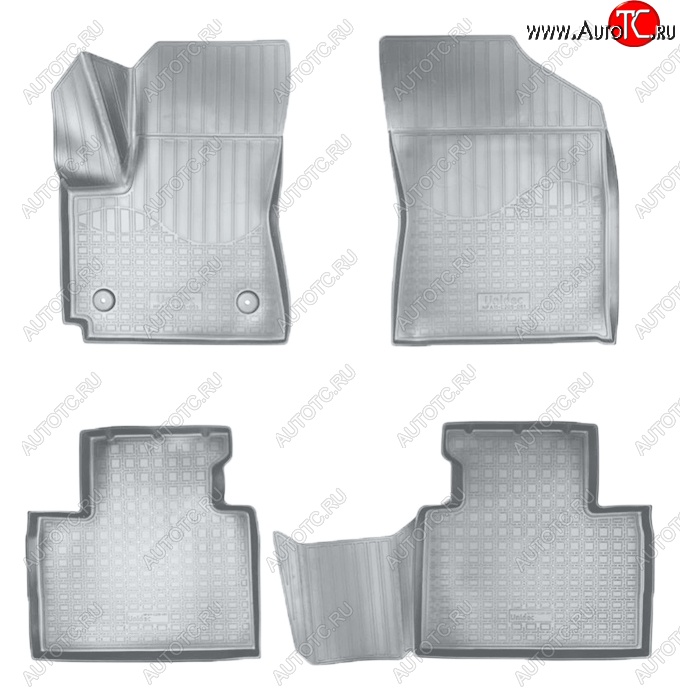 3 199 р. Коврики салонные Noplast (3D)  FAW Besturn X40  D181 (2016-2022) (Серые)  с доставкой в г. Пермь