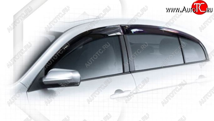 2 079 р. Дефлектора окон CA-Plastic  FAW Besturn B50 (2012-2017) рестайлинг (Classic полупрозрачный)  с доставкой в г. Пермь