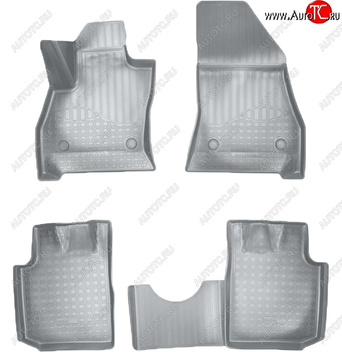 2 759 р. Коврики салонные Noplast (3D)  Fiat 500L  300,350 (2012-2022) дорестайлинг, рестайлинг (Серые)  с доставкой в г. Пермь