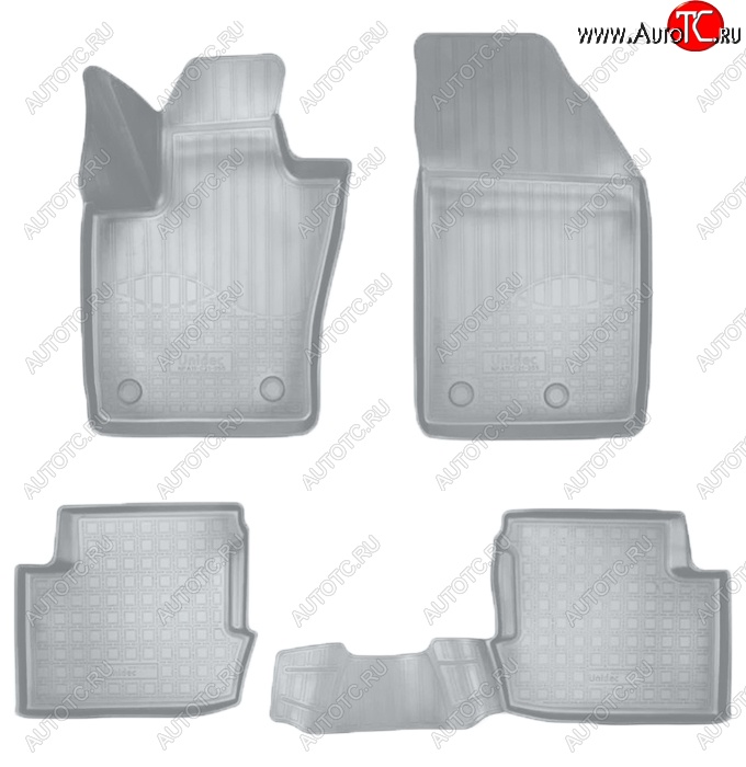 2 759 р. Коврики салонные Noplast (3D)  Fiat 500X  334 (2014-2023) дорестайлинг, рестайлинг (Серые)  с доставкой в г. Пермь