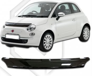 Дефлектор капота CA-Plastic Fiat 500  312,FF (2007-2020) дорестайлинг хэтчбэк 3 дв., рестайлинг хэтчбэк 3 дв.