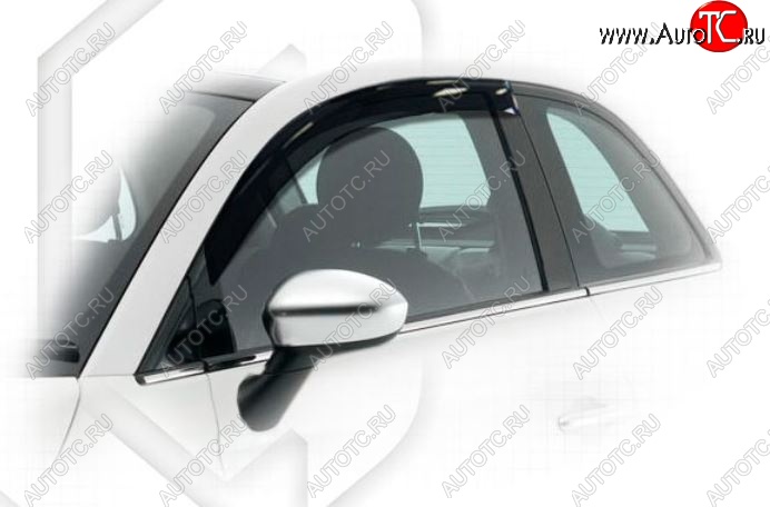 1 839 р. Дефлектора окон CA-Plastiс  Fiat 500  312,FF (2007-2015) дорестайлинг хэтчбэк 3 дв. (Classic полупрозрачный, Без хром.молдинга)  с доставкой в г. Пермь