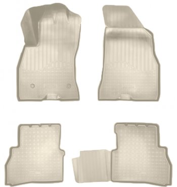 Коврики салонные Noplast (3D) Fiat Doblo  263 (2015-2022) рестайлинг (Бежевые)