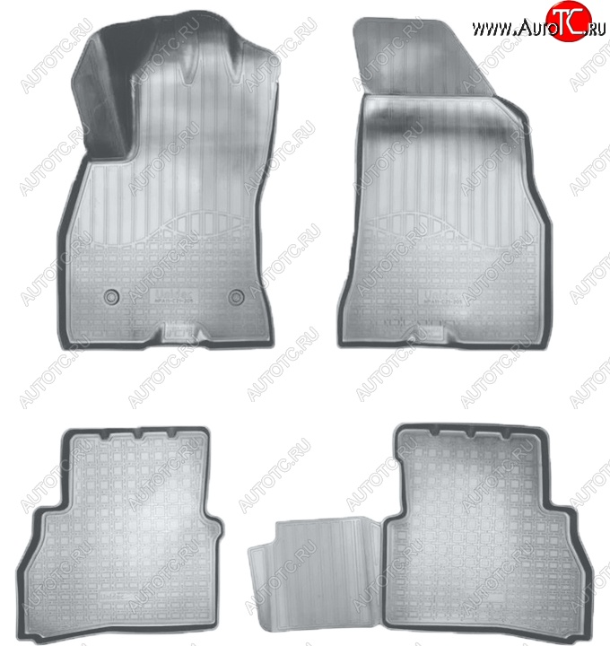 3 399 р. Коврики салонные Noplast (3D)  Fiat Doblo  263 (2015-2022) рестайлинг (Серые)  с доставкой в г. Пермь