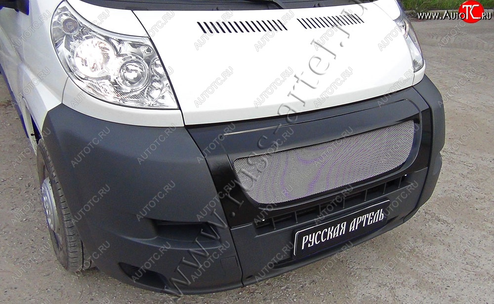 6 499 р. Решетка радиатора РА Fiat Ducato 250 (2006-2014) (Сетка алюминиевая, неокрашенная)  с доставкой в г. Пермь