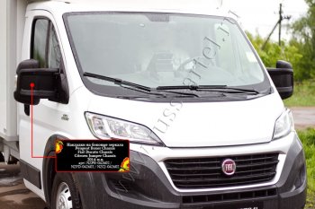 1 269 р. Накладки на боковые зеркала (шагрень) RA Fiat Ducato 290 (2014-2025) (Неокрашенные)  с доставкой в г. Пермь. Увеличить фотографию 3