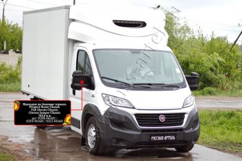 1 269 р. Накладки на боковые зеркала (шагрень) RA Fiat Ducato 290 (2014-2025) (Неокрашенные)  с доставкой в г. Пермь. Увеличить фотографию 4