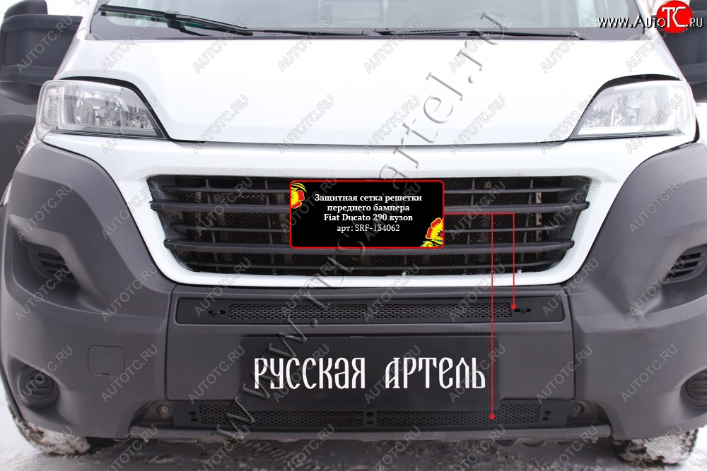 2 729 р. Защитная сетка решетки переднего бампера RA Fiat Ducato 290 (2014-2025)  с доставкой в г. Пермь