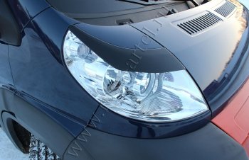 999 р. Реснички на фары (глянец) RA Fiat Ducato 250 (2006-2014) (Неокрашенные)  с доставкой в г. Пермь. Увеличить фотографию 2