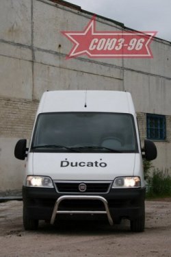 10 844 р. Защита переднего бампера Souz-96 (d60)  Fiat Ducato  250 (2006-2014)  с доставкой в г. Пермь. Увеличить фотографию 2
