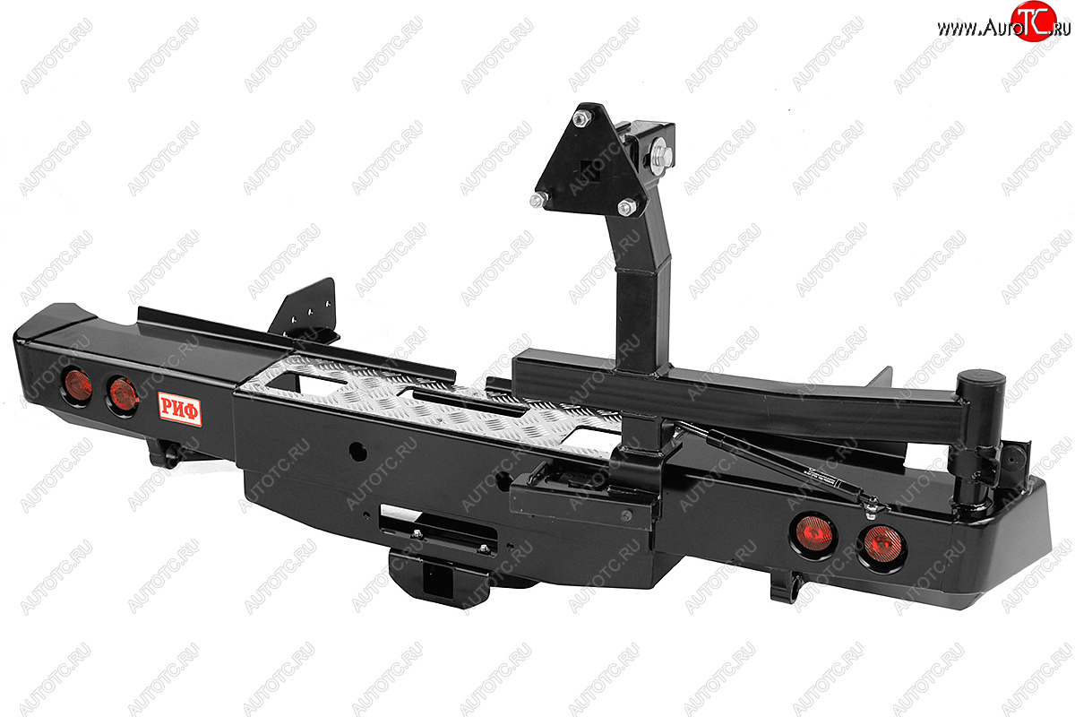 90 169 р. Бампер задний силовой РИФ  Fiat Fullback (2016-2018), Mitsubishi L200  5 KK,KL (2015-2019) (C площадкой под лебёдку, квадратом под фаркоп и фонарями)  с доставкой в г. Пермь