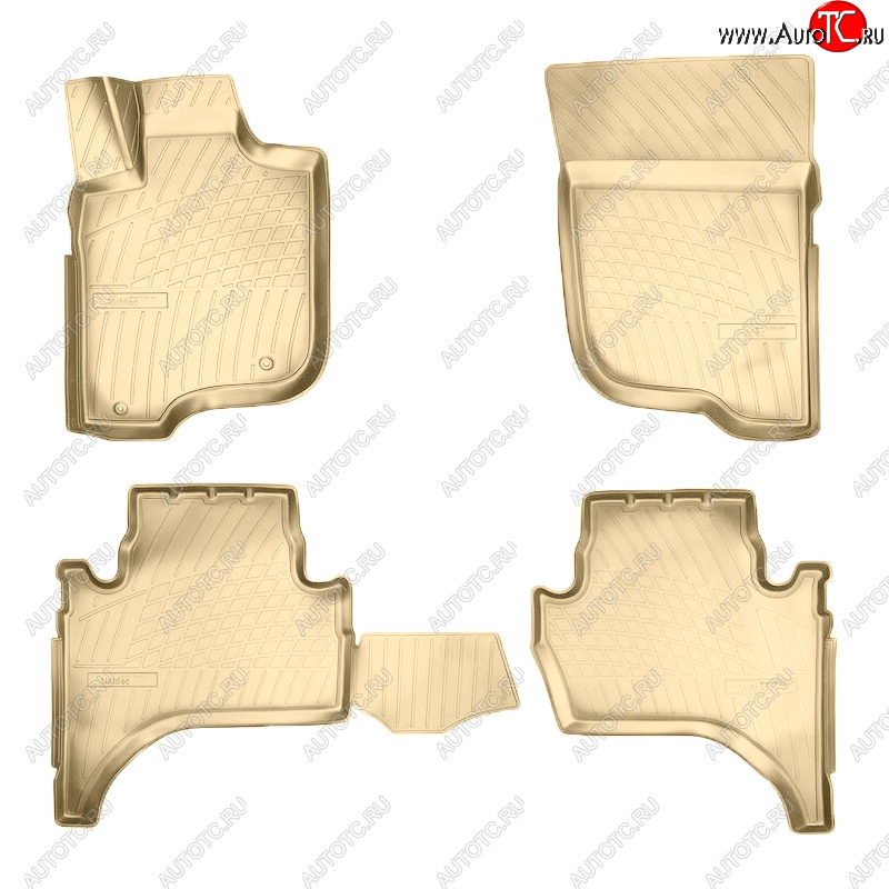 3 179 р. Коврики салона Norplast Unidec Mitsubishi L200 4  дорестайлинг (2006-2014) (Цвет: бежевый)  с доставкой в г. Пермь