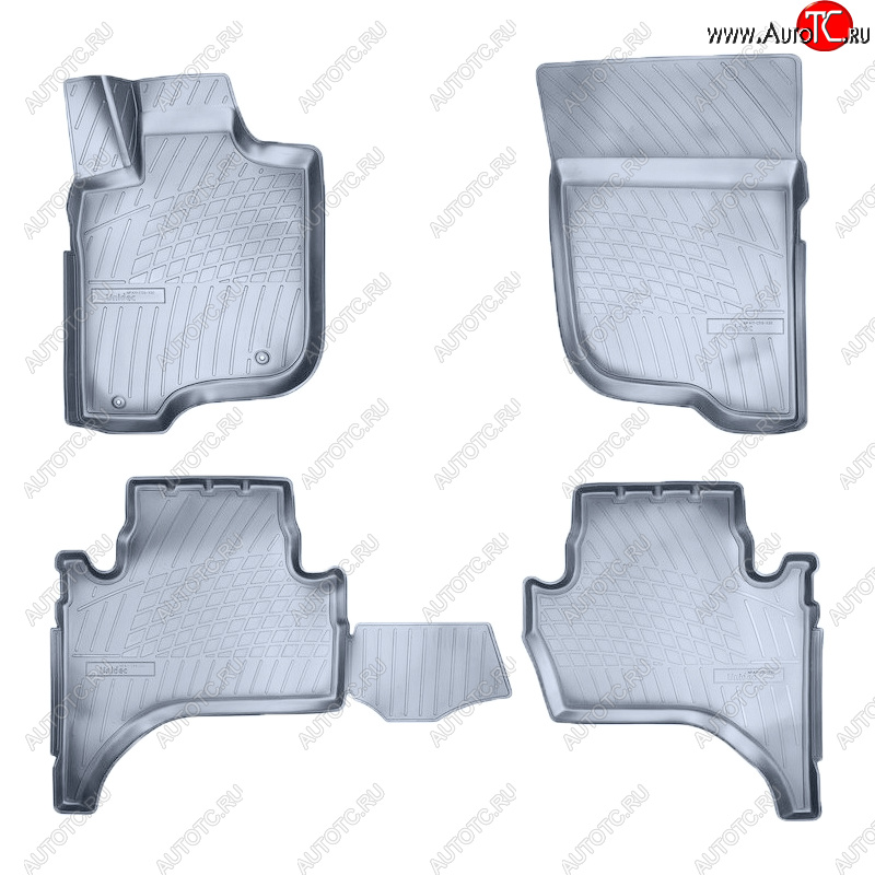 3 179 р. Коврики салона Norplast Unidec  Fiat Fullback (2016-2018), Mitsubishi L200  4 (2006-2016) (Цвет: серый)  с доставкой в г. Пермь