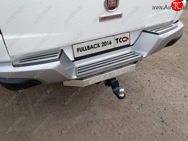 22 349 р. Фаркоп (тягово-сцепное устройство) TCC (надпись Fullback, с задним бампером) Fiat Fullback (2016-2018) (Оцинкованный, шар E - нержавейка)  с доставкой в г. Пермь