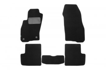Коврики в салон Klever Premium (текстиль, 5 шт., подпятник, нубуковая лента) Fiat Grande Punto (2005-2012) (Черный)