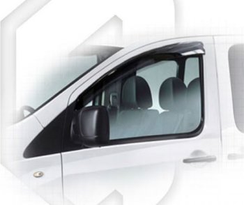 Дефлектора окон CA-Plastiс Fiat Scudo (2007-2016) (Classic полупрозрачный, Без хром.молдинга)
