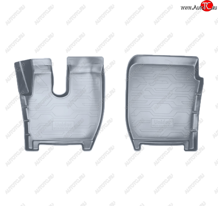 2 499 р. Коврики салона Norplast Unidec  Ford F-MAX  шасси (тягач) (2018-2025) (Цвет: серый)  с доставкой в г. Пермь