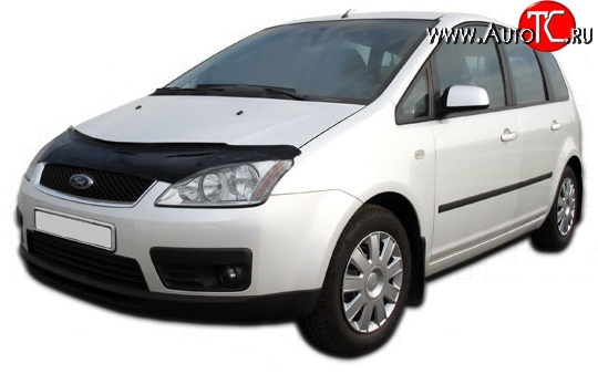 2 114 р. Дефлектор капота NovLine (прозрачный) Ford C-max Mk1 рестайлинг (2007-2010)  с доставкой в г. Пермь