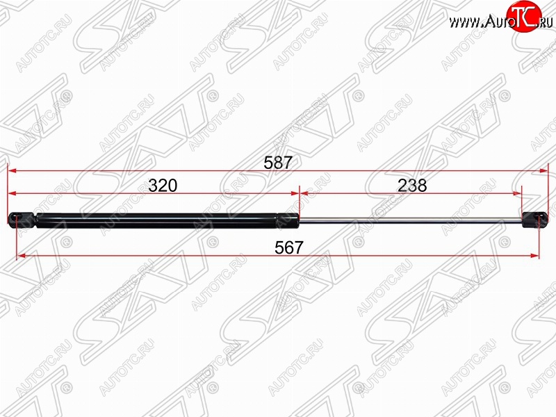 579 р. Газовый упор крышки багажника SAT  Ford C-max  Mk1 (2003-2010) доресталинг, рестайлинг  с доставкой в г. Пермь