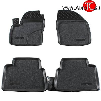 3 199 р. Комплект ковриков в салон Aileron 4 шт. (полиуретан, покрытие Soft) Ford C-max Mk1 рестайлинг (2007-2010)  с доставкой в г. Пермь