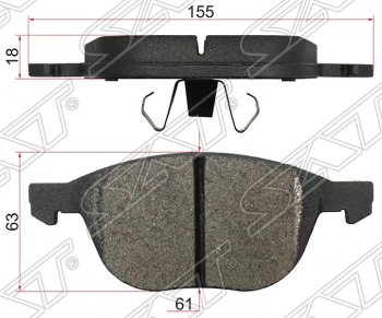 Колодки тормозные SAT (передние) Mazda 3/Axela BK дорестайлинг, хэтчбэк (2003-2006)
