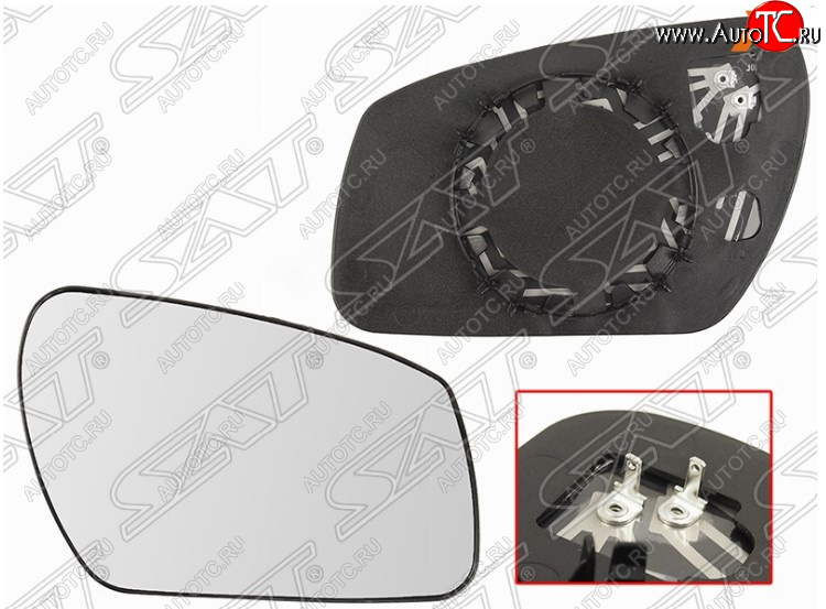749 р. Правое полотно зеркала SAT (сферическое, с обогревом) Ford Focus 2  седан дорестайлинг (2004-2008)  с доставкой в г. Пермь