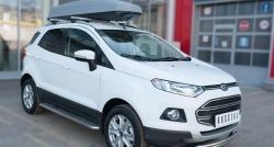 17 699 р. Защита переднего бампера (2 трубыØ63 и 42 мм, нержавейка) SLITKOFF  Ford EcoSport (2013-2019) дорестайлинг  с доставкой в г. Пермь. Увеличить фотографию 3