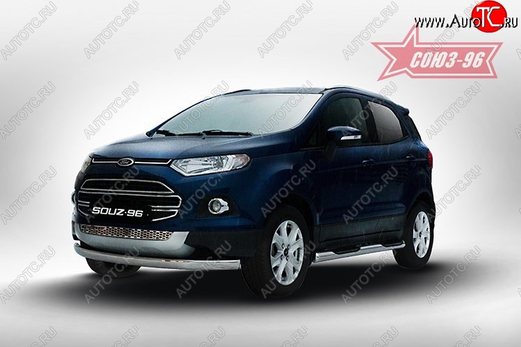 16 109 р. Защита переднего бампера из овальной трубы (d75х42) Souz-96 Ford EcoSport дорестайлинг (2013-2019)  с доставкой в г. Пермь