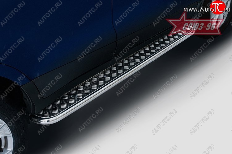 12 914 р. Защита порогов с листом Souz-96 (d42). Ford EcoSport дорестайлинг (2013-2019)  с доставкой в г. Пермь