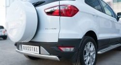 12 999 р. Защита заднего бампера (Ø75x42 мм, нержавейка) Russtal Ford EcoSport дорестайлинг (2013-2019)  с доставкой в г. Пермь. Увеличить фотографию 2