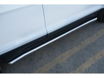 19 999 р. Защита порогов (труба D63 мм) SLITKOFF  Ford EcoSport (2013-2019) дорестайлинг (Защита порогов со срезом 45°)  с доставкой в г. Пермь. Увеличить фотографию 4