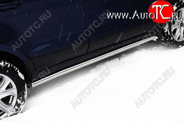 6 349 р. Защита порогов Souz96 (нержавеющая сталь d60) Ford EcoSport дорестайлинг (2013-2019)  с доставкой в г. Пермь