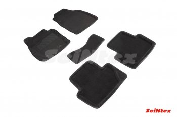 Комплект 3D ковриков в салон (ворсовые / чёрные) Seintex Ford EcoSport (2013-2019) дорестайлинг