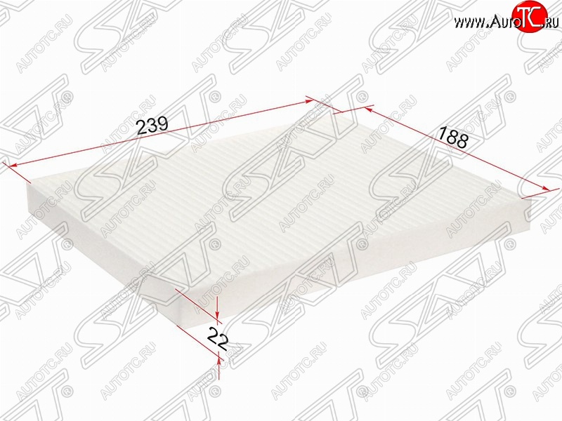 193 р. Фильтр салонный SAT (239х188х22 mm)  Ford EcoSport - Fiesta  6  с доставкой в г. Пермь