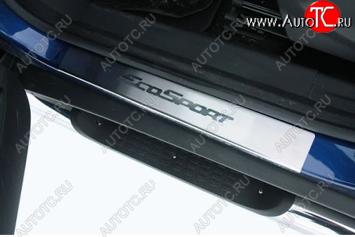 939 р. Накладки на внутренние пороги с рисунком Souz96 нержавеющая сталь  Ford EcoSport (2013-2019) дорестайлинг  с доставкой в г. Пермь