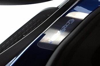 Накладки на внутренние пороги салона Souz96 (без логотипа) Ford EcoSport (2013-2019) дорестайлинг