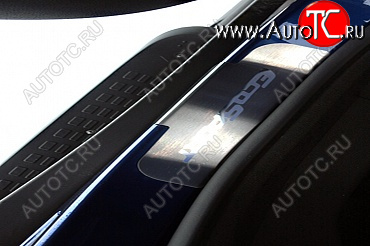 665 р. Накладки на внутренние пороги салона Souz96 (без логотипа)  Ford EcoSport (2013-2019) дорестайлинг  с доставкой в г. Пермь