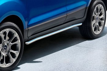 Защита порогов Slitkoff (d57 мм) Ford EcoSport  B515 (2017-2019) рестайлинг