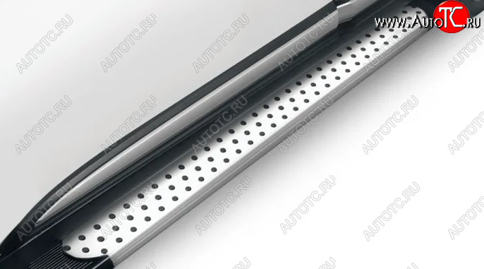 13 229 р. Алюминиевые пороги Arbori Standart Silver Ford EcoSport B515 рестайлинг (2017-2019)  с доставкой в г. Пермь