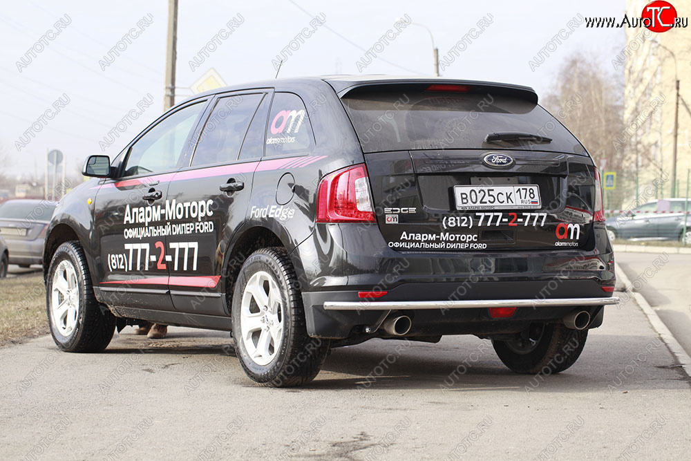 4 409 р. Защита заднего бампера Souz-96 (нержавеющая сталь 42 мм)  Ford Edge  U387 (2011-2015) рестайлинг  с доставкой в г. Пермь